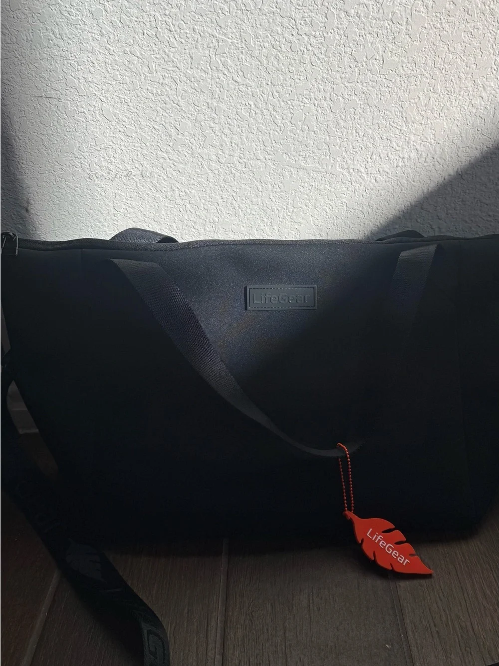 LifeGear Black Messenger Bag with Adjustable Strap
